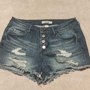 ☀️Refuge Button Fly Distressed Denim Shorts Sz 2